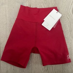 Bombshell sportswear red shorts size M NWT